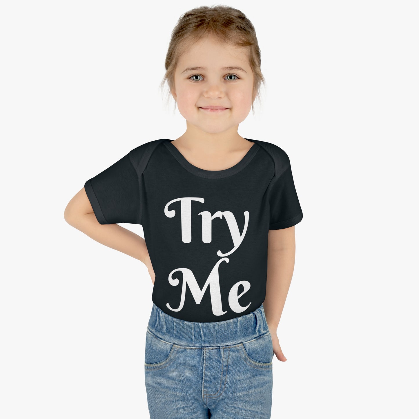 Introducing our ALL ATTITUDE 'Try Me' baby shirt